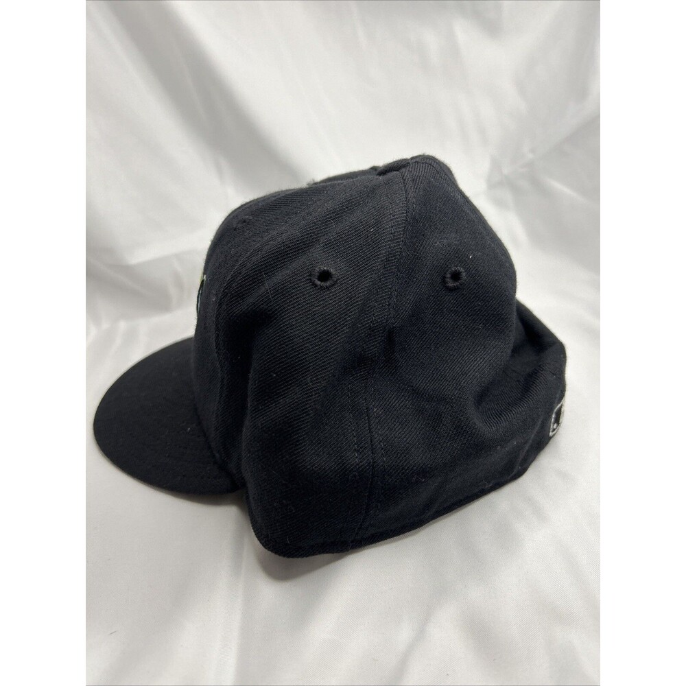 Tampa Bay Devil Rays Hat New Era Fitted 7 3/8 Cap Black Baseball Hat USA VTG - Picture 2 of 7